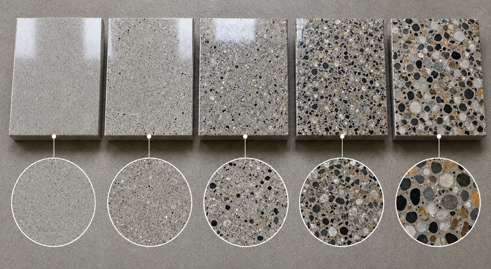 Concrete aggregate grade samples
