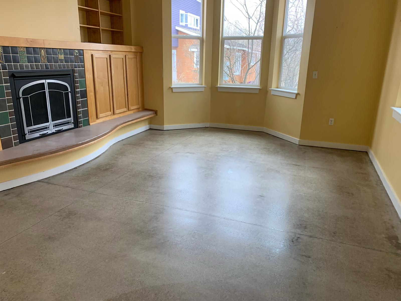 400 grit matte finish polished concrete