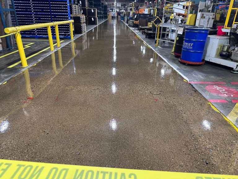 Industrial polished concrete